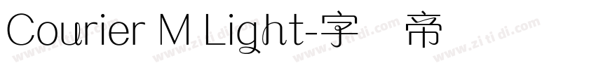 Courier M Light字体转换